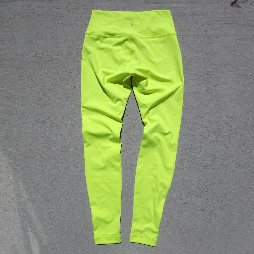 Lululemon Wunder Under High-Rise Leggings Size 8 Highlight Yellow 28" Inseam - Picture 5 of 9